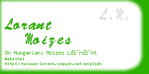 lorant moizes business card